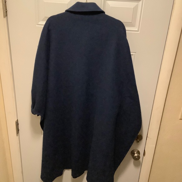Vintage Pendleton Wool Cape Coat Navy Blue - Picture 6 of 6